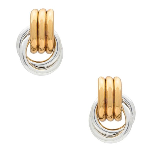 Heaven Mayhem Double Knot Earrings in Mixed Metal One Size Womens Jewelry - Picture 4 of 16